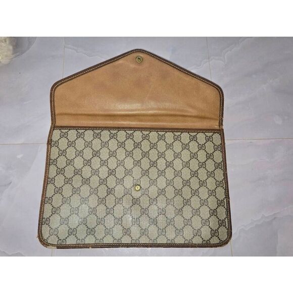 Vintage Gucci GG Logo Portfolio Pochette - Picture 3 of 12